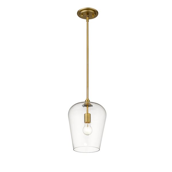 Z-Lite Brushed Nickel Joliet 1-Light Pendant Light