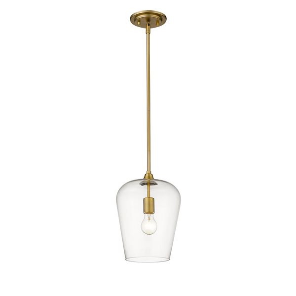 Z-Lite Brushed Nickel Joliet 1-Light Pendant Light