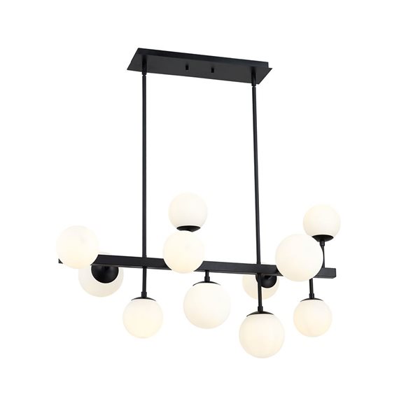 Z-Lite Matte Black Metal Midnetic 11-Light Chandelier