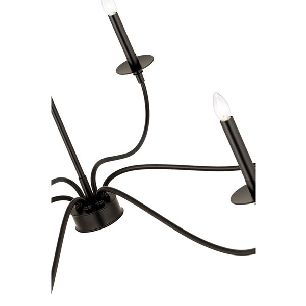 Z-Lite Matte Black Metal Arrington 6-Light Chandelier
