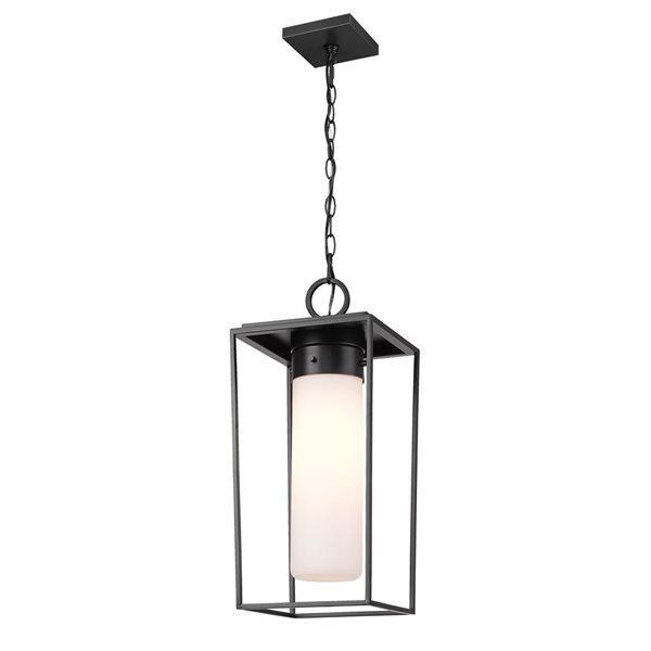 Z-Lite Brushed Nickel Sheridan 1-Light Outdoor Chain Mount Ceiling Fixture