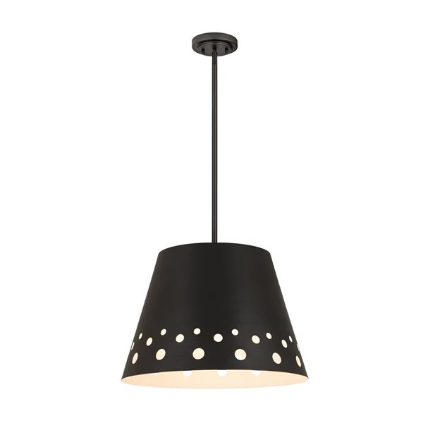 Z-Lite Matte Black Metal Katie 1-Light Chandelier