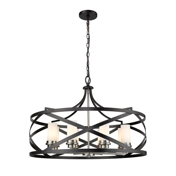 Z-Lite Matte Black/Old Brass Malcalester 8-Light Pendant Light