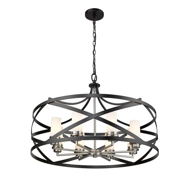 Z-Lite Matte Black/Old Brass Malcalester 8-Light Pendant Light