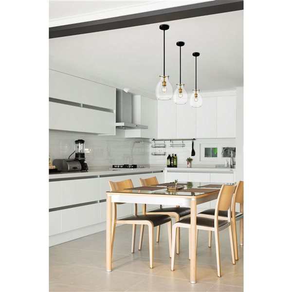 Z-Lite Matte Black/Brushed Nickel Bella 1-Light Mini Pendant Light