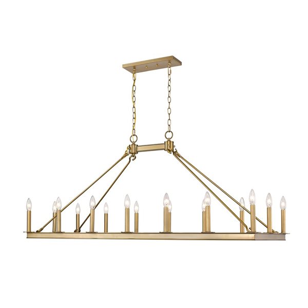 Z-Lite Old Brass Metal Barclay 16-Light Chandelier