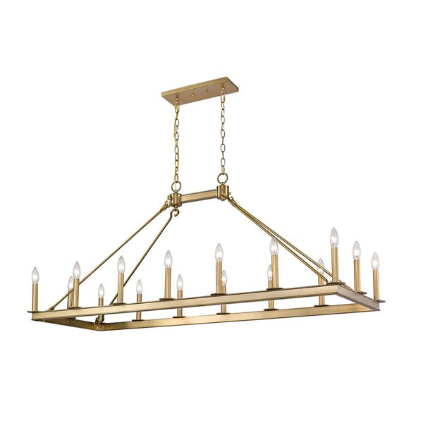 Z-Lite Old Brass Metal Barclay 16-Light Chandelier