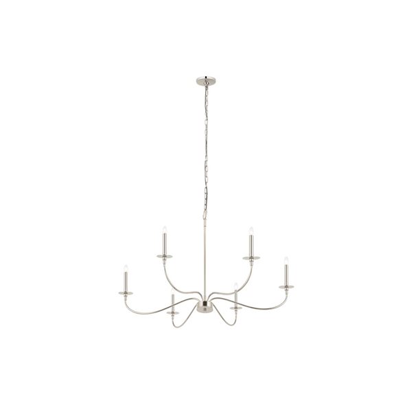 Z-Lite Polished Nickel Metal Arrington 6-Light Chandelier