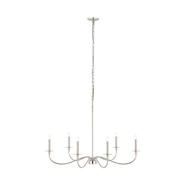 Z-Lite Polished Nickel Metal Arrington 6-Light Chandelier