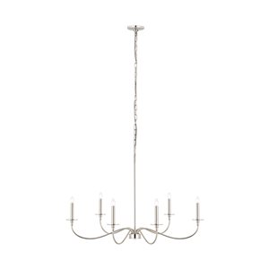 Z-Lite Polished Nickel Metal Arrington 6-Light Chandelier