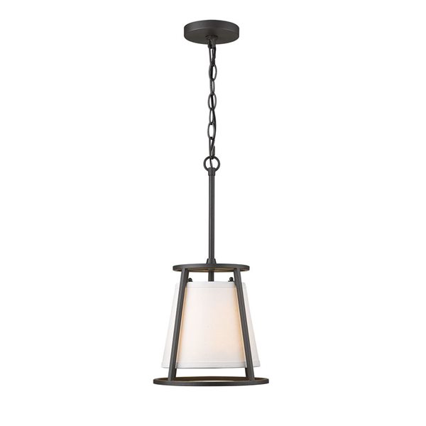 Z-Lite Brushed Nickel Lenyx Pendant Light 1-Light Mini Pendant Light