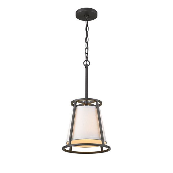 Z-Lite Brushed Nickel Lenyx Pendant Light 1-Light Mini Pendant Light