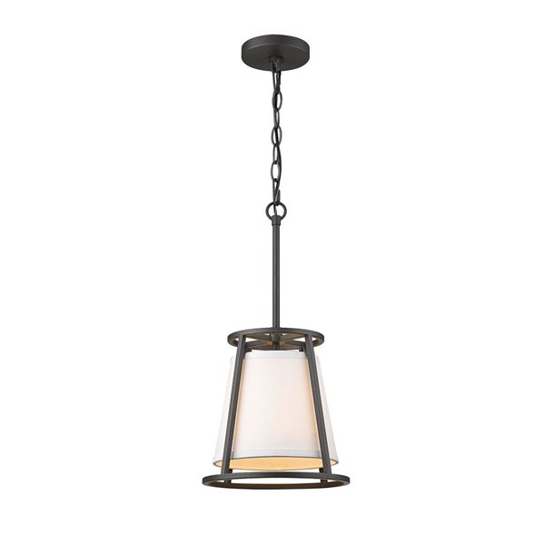 Z-Lite Brushed Nickel Lenyx Pendant Light 1-Light Mini Pendant Light