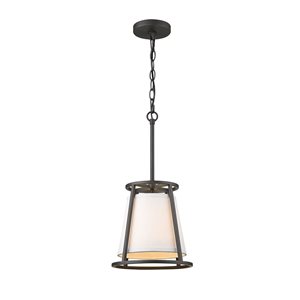 Z-Lite Brushed Nickel Lenyx Pendant Light 1-Light Mini Pendant Light