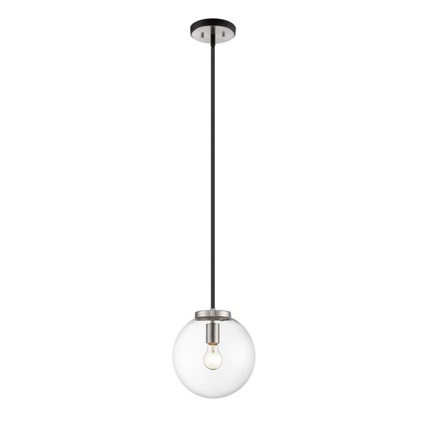 Z-Lite Matte Black/Old Brass Parsons 1-Light Pendant Light