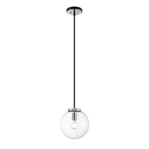 Z-Lite Matte Black/Old Brass Parsons 1-Light Pendant Light