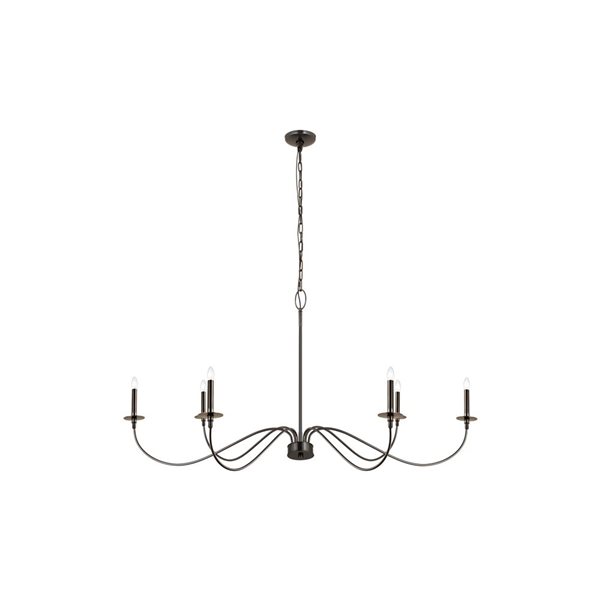 Z-Lite Plated Bronze Metal Arrington 6-Light Chandelier