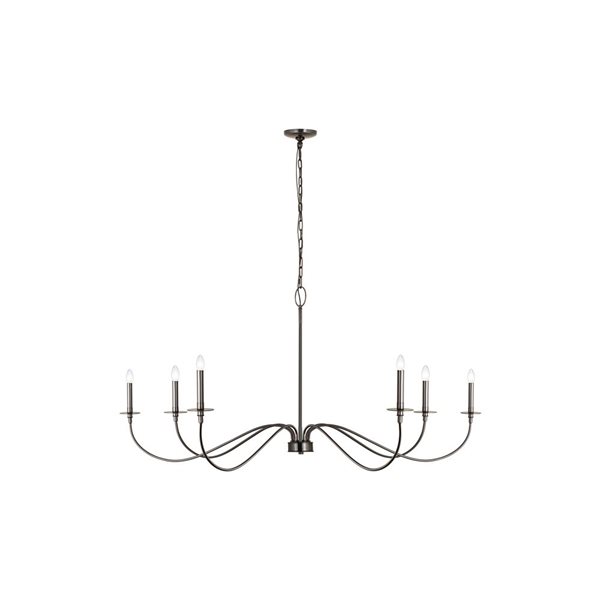 Z-Lite Plated Bronze Metal Arrington 6-Light Chandelier