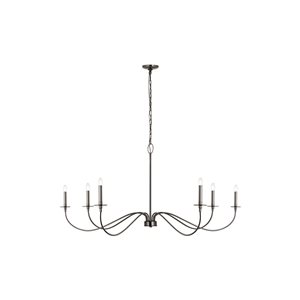 Z-Lite Plated Bronze Metal Arrington 6-Light Chandelier