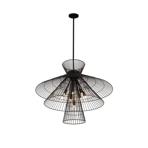 Z-Lite Matte Black Metal Alito 8-Light Chandelier