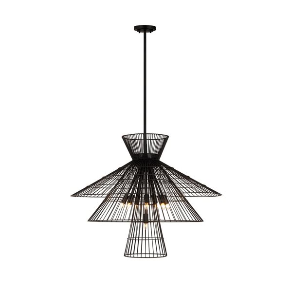 Z-Lite Matte Black Metal Alito 8-Light Chandelier
