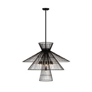 Z-Lite Matte Black Metal Alito 8-Light Chandelier