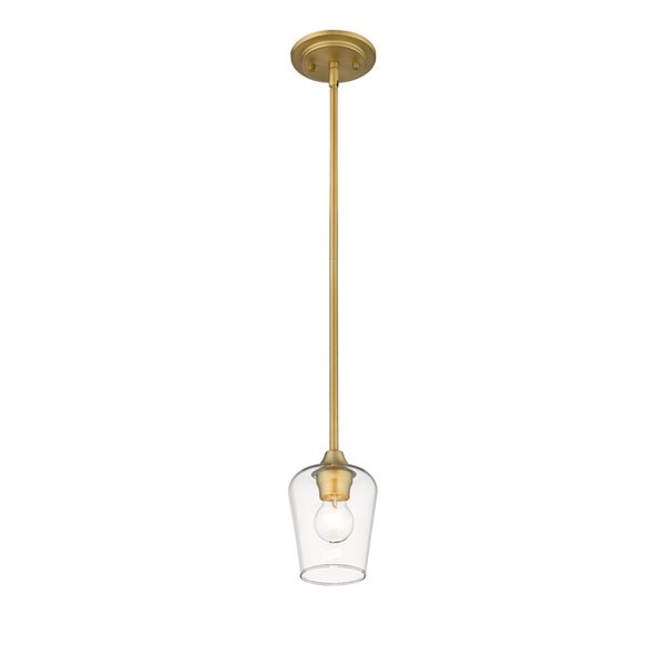 Z-Lite Brushed Nickel Joliet 1-Light Mini Pendant Light