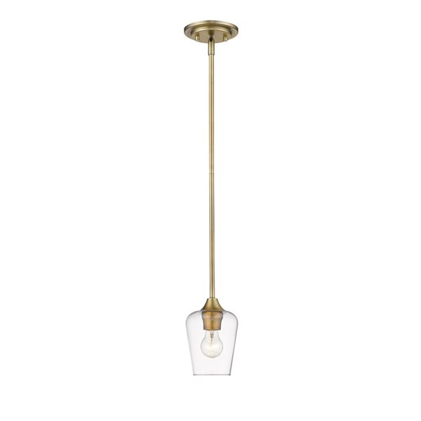 Z-Lite Brushed Nickel Joliet 1-Light Mini Pendant Light