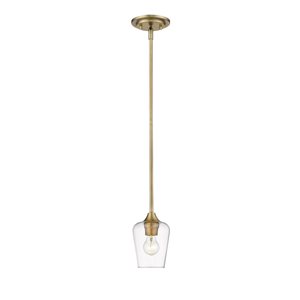 Z-Lite Brushed Nickel Joliet 1-Light Mini Pendant Light