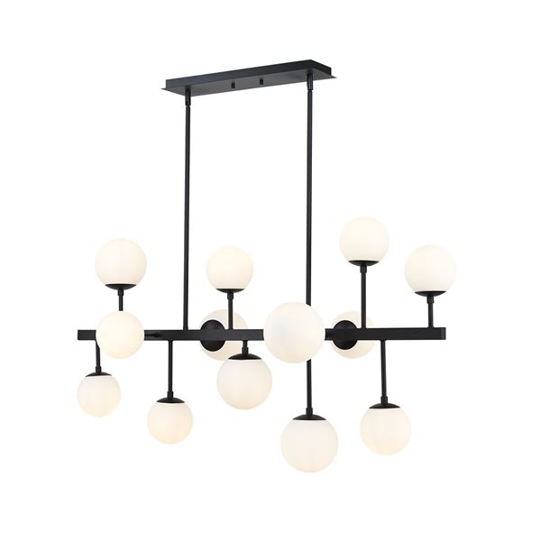 Z-Lite Matte Black Metal Midnetic 13-Light Chandelier