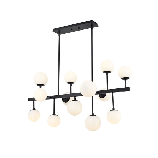 Z-Lite Matte Black Metal Midnetic 13-Light Chandelier