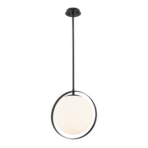 Z-Lite Matte Black Midnetic 1-Light Mini Pendant Light