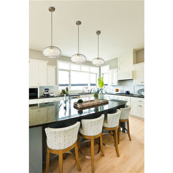 Z-Lite Brushed Nickel Chloe 1-Light Pendant Light