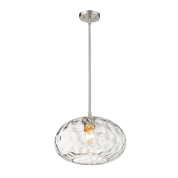 Z-Lite Brushed Nickel Chloe 1-Light Pendant Light