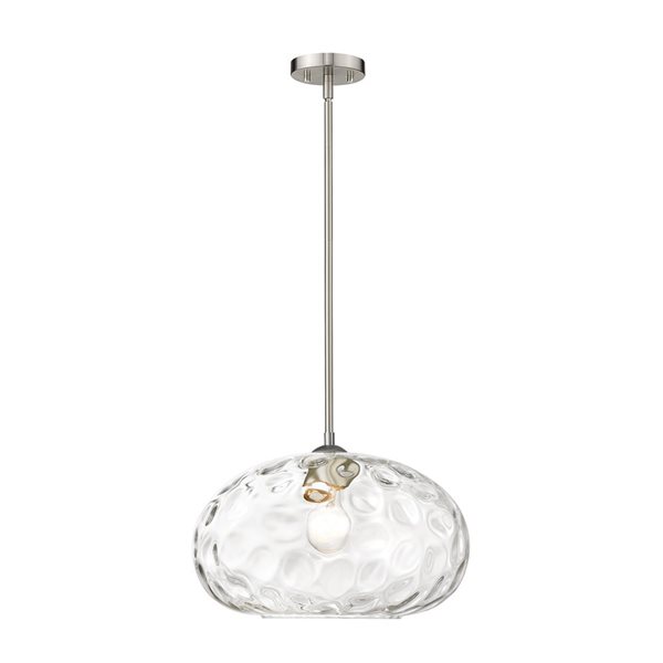 Z-Lite Brushed Nickel Chloe 1-Light Pendant Light