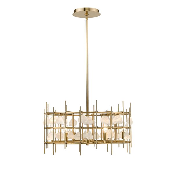 Z-Lite Aged Brass Metal Garroway 6-Light Chandelier