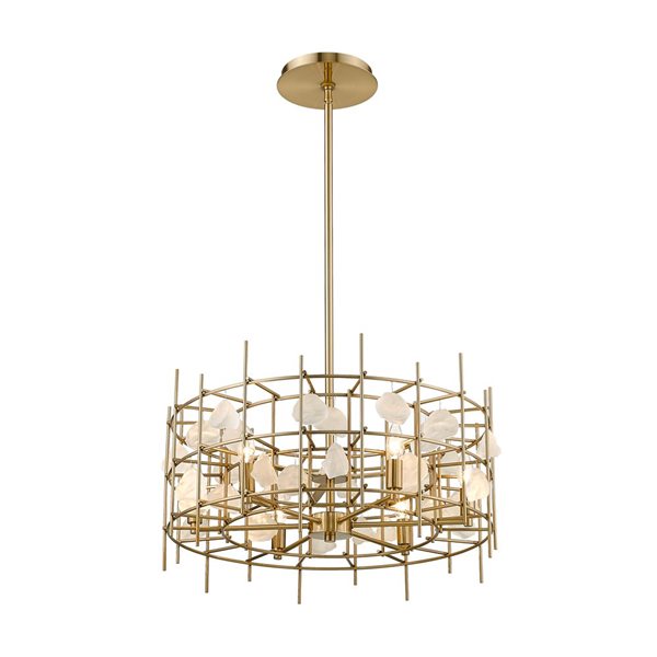 Z-Lite Aged Brass Metal Garroway 6-Light Chandelier