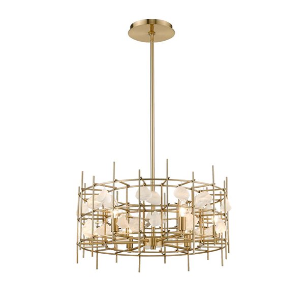 Z-Lite Aged Brass Metal Garroway 6-Light Chandelier