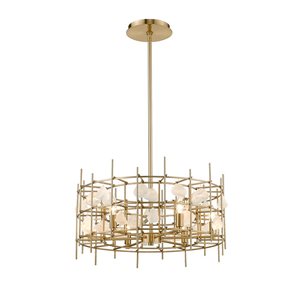 Z-Lite Aged Brass Metal Garroway 6-Light Chandelier