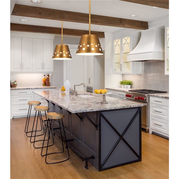 katieページ Z-Lite Rubbed Brass Metal Katie 1-Light Chandelier 6014-12RB