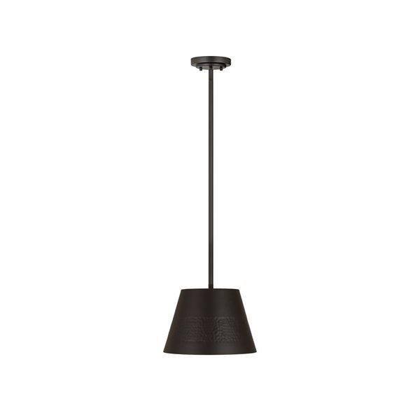 Z-Lite Matte Black Metal Maddox 1-Light Chandelier