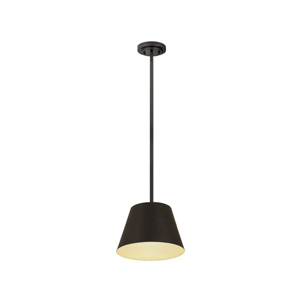 Z-Lite Matte Black Metal Maddox 1-Light Chandelier