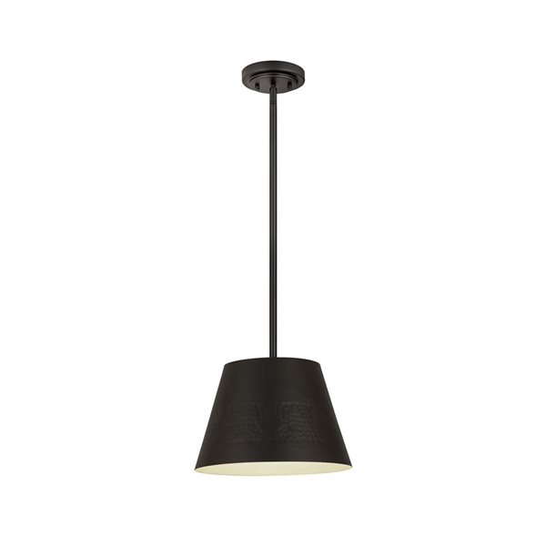 Z-Lite Matte Black Metal Maddox 1-Light Chandelier