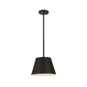 Z-Lite Matte Black Metal Maddox 1-Light Chandelier