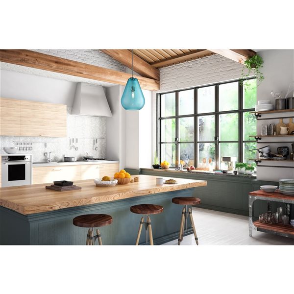 Z-Lite Brushed Nickel Ayra 1-Light Pendant Light