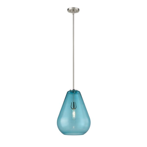 Z-Lite Brushed Nickel Ayra 1-Light Pendant Light