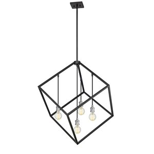 Z-Lite Old Brass Vertical 4-Light Pendant Light