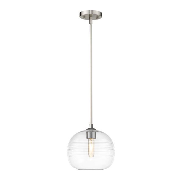 Z-Lite Brushed Nickel Harmony 1-Light Pendant Light