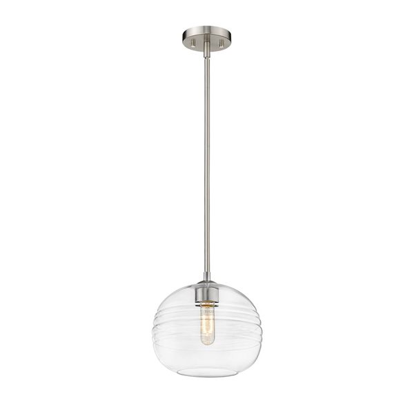 Z-Lite Brushed Nickel Harmony 1-Light Pendant Light