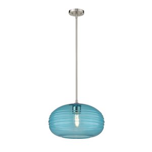 Z-Lite Brushed Nickel Harmony 1-Light Pendant Light